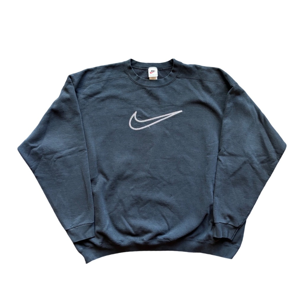 Vintage 90's Nike Big Swoosh Embroidered Crewneck Size XXL